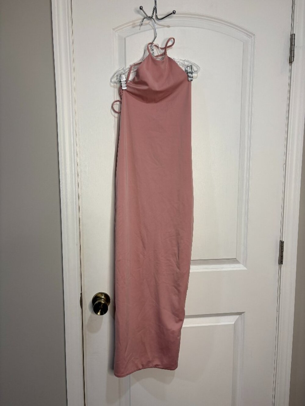 Oh Polly Pink Midi Halter Backless Dress Size 2 NWT
